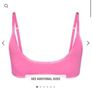 SKIMS/COTTON LOGO SCOOP NECK BRALETTE/SUGAR PINK BNWT IN PACKAGE SOLD OUT MEDIUM